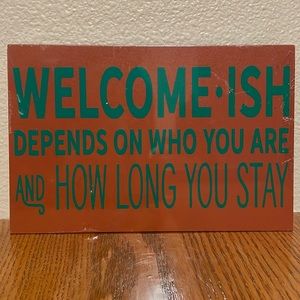 Wood sign that can stand on its own